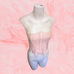 Women's Curvation Elegant Pink Strapless Corset